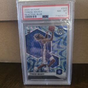2020 Mosaic Tyrese Maxey Reactive Blue Card